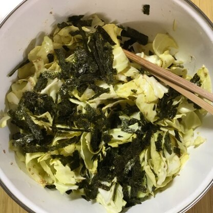 家庭にある材料だけで、簡単に作れて、
キャベツがたっぷり食べられました。
ごま油の風味が効いていて、韓国料理とも
合いそうだと思いました。